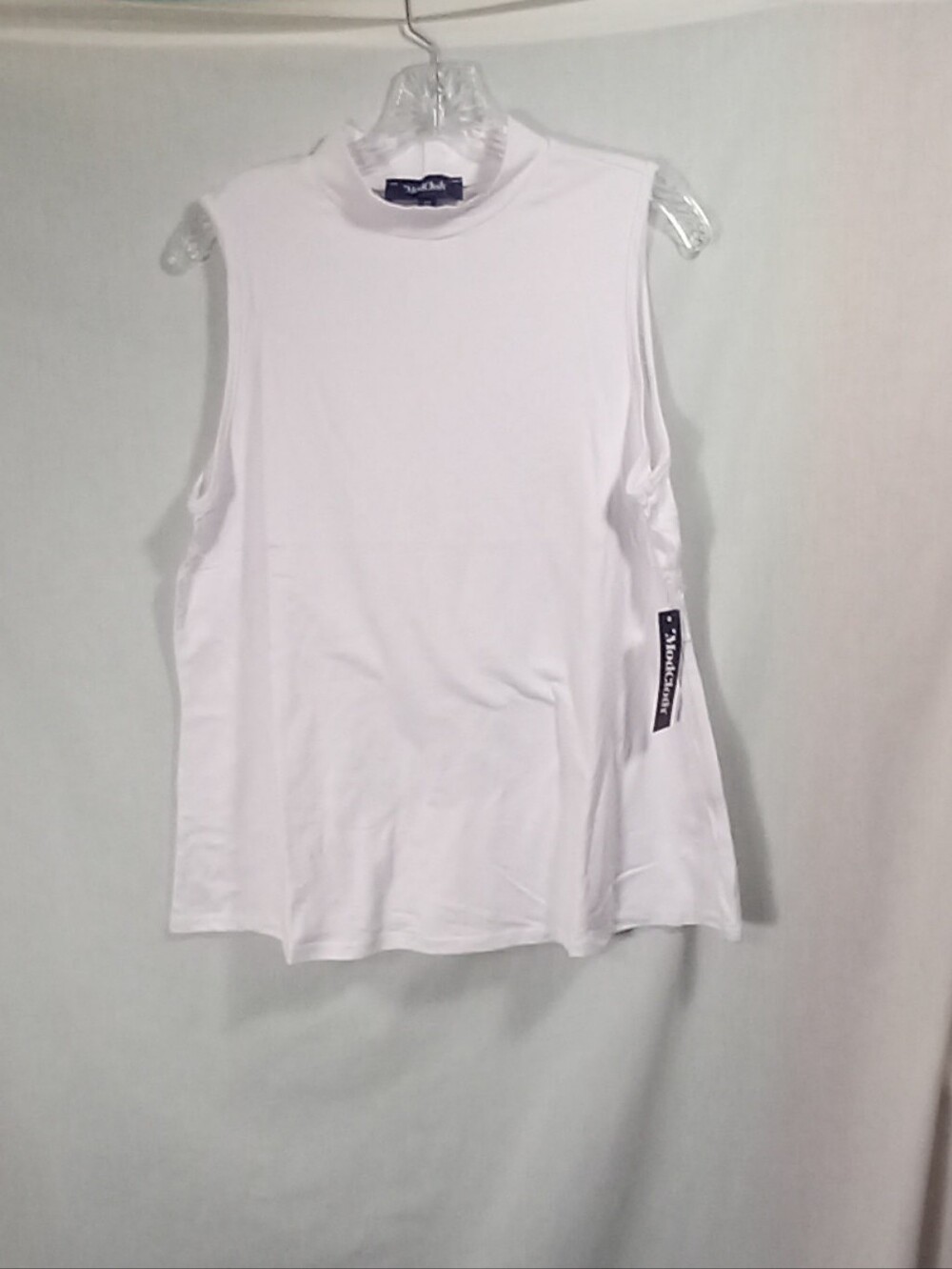 ModCloth White Sleeveless Mock Neck Tank Size 1X NWT